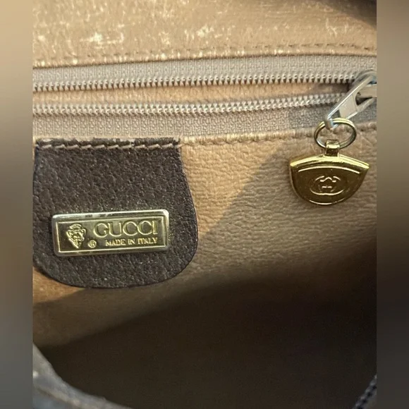 GUCCI Sherri Line GG Crossbody Ophedia Bag ~ Cloth & Leather PVC ~ VINTAGE - Picture 4 of 14